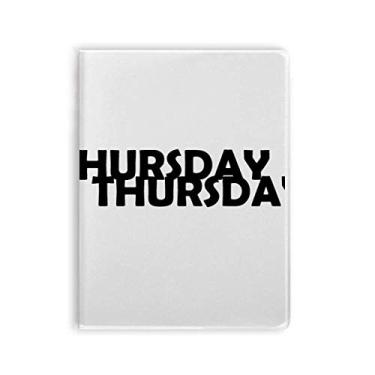 Imagem de Caderno elegante de personagens de quinta-feira, capa de goma