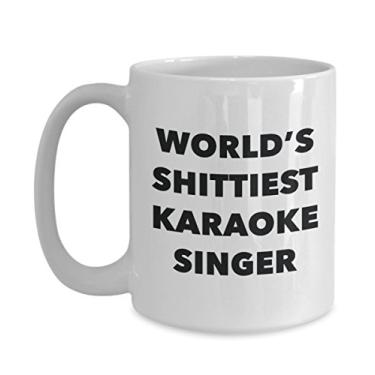 Imagem de Caneca de café cantora de karaokê – cantora de karaokê mais do mundo – Presentes de cantor de karaokê – Ideia divertida de