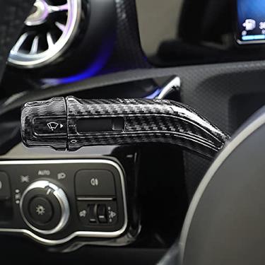 Imagem de Guarnição da tampa da alavanca de mudança de alavanca de mudança de fibra de carbono para Mercedes Benz A B CLA GLE GLS GLB GLA W177 V177 W247 C118 W118 W167 C167 X167 X247 H247 AMG CLA35 GLE53 GLS63 GLAGLA35 GLA63 GLAG 35 Benz Acessório (Fibra de carbono)
