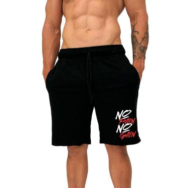 Imagem de Bermuda Estampada MXD Conceito No Pain No Gain Masculina-Masculino