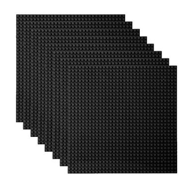 Imagem de LVHERO Classic Baseplates Building Plates for Building Bricks 100% Compatible with All Major Brands-Baseplate, 10in x 10in, Pack of 8 (Black)