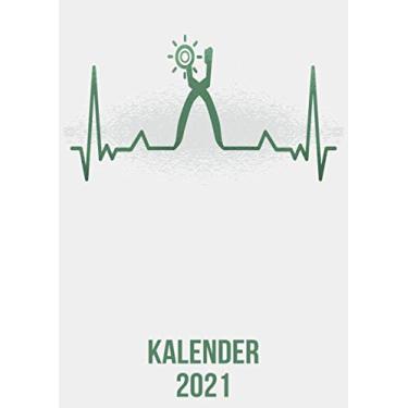 Imagem de Kalender 2021: DIN A4 Kalender von 01/2021 - 12/2021 1 Tag = 1 Seite mit großem Tageskalender und großartiger Übersicht. Monatsübersicht, ... / Schuhmacher Nieten heartbeat herzschlag