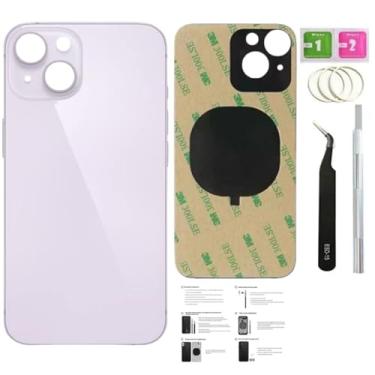 Imagem de ZMVDJZ Substituição de vidro traseiro 14 Plus para iPhone 14 Plus (meia-noite, 6,7 polegadas) com fita pré-instalada + instruções de instalação + ferramentas de reparo + protetor de tela (roxo)