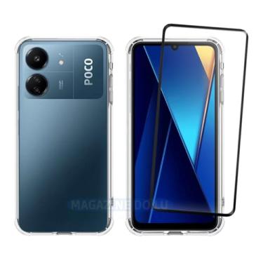 Imagem de Kit Capa Anti Impacto e Película De Vidro 3D Compatível Com Xiaomi Poco C65