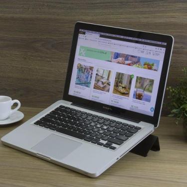 Imagem de Suporte Apoio de Notebook Mesa Compacto em Alumínio  - Preto - Maxx Di