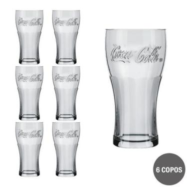 Imagem de Conjunto 6 Copos Coca Cola 470ml Vidro Nadir Suco Agua - NADIR FIGUERE