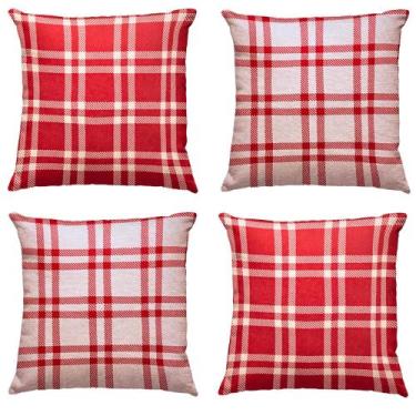 Imagem de Kit 4 Capas de Almofada de Natal Natalina Decorativas 45 x 45 - Millen