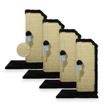 Imagem de Arranhador Gato Proteção Canto de Sofás Base Interna Brinquedo Bolinha