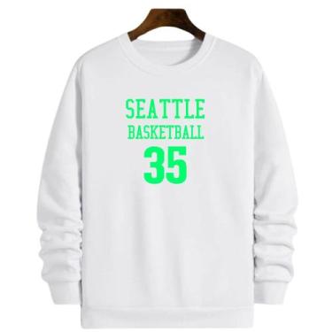 Imagem de Blusa Moletom Gola Basquete Seattle Basketball número 35 - Loja Click 