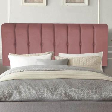 Imagem de Painel Estofada Kiara 90cm Solteiro Box Quarto Suede Rose Gold - Gat M