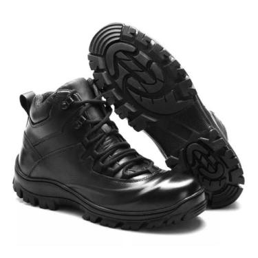 Imagem de Bota Coturno Masculino em Couro Adventure Militar Segurança - Over Boo