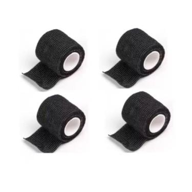 Imagem de Fita Atadura Elástica Esportiva cor Preta Kit 4 Unidades 5x4,5 mts - E