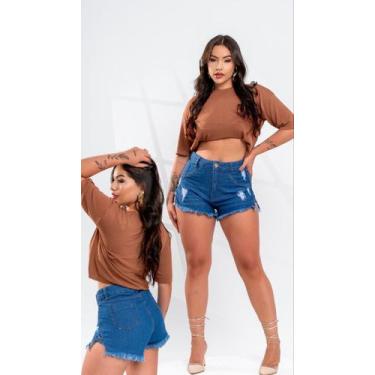 Imagem de Short jeans azul - BLUE JEANS, Lavagem escura, 34,36,38,40,42,44