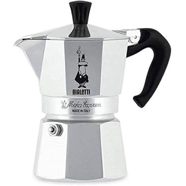 Imagem de Bialetti Moka Express 1 xícara (2 onças - 60 ml) Máquina de café de fogão de alumínio, prata