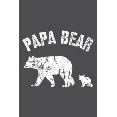 Imagem de Vintage Papa Bear with 1 One Cub Dad Father: Study Notebook, 6 x 9 inches, 120 pages