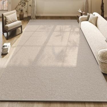 Imagem de Tapete listrado artístico bege creme linha geométrica tapetes sala de estar luxo decorativo tapetes quarto tapete, YHT010,2,E,300x400CM