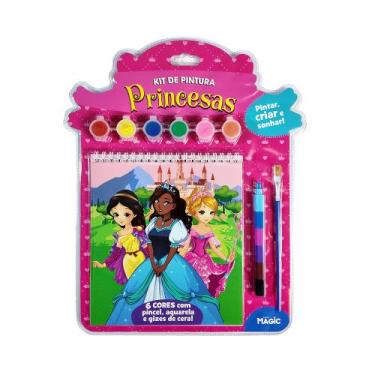 Imagem de Livro - Kit de Pintura Princesas - Pintar, Criar e Sonhar!