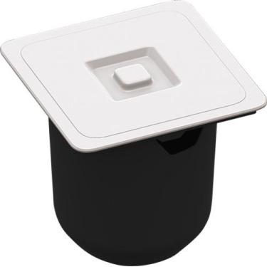 Imagem de Lixeira Embutir Quadrada  8 LITROS Plástica 2 cores - METASUL-ARQUITEC