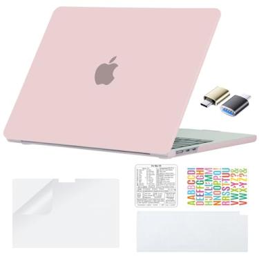 Imagem de COATIT Capa para MacBook Air 13 polegadas 2025 2024 2023 2022 M4 A3240 M3 A3113 M2 A2681, para MacBook Air 13,6 polegadas, capa rígida, capa de teclado, protetor de tela, adesivos e adaptador Mac tipo