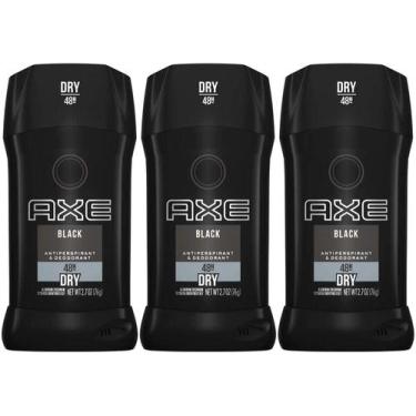 Imagem de Desodorante AXE Black Antitranspirante em Bastão - Pacote com 3 Unidad