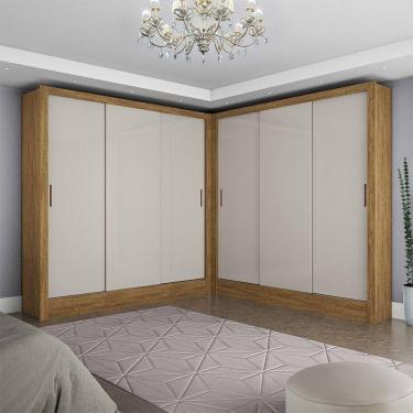 Imagem de Closet Casal Duplo Dubai 6 Portas 6 Gavetas Cinamomo
