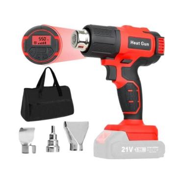 Imagem de Pistola De Calor Portátil Sem Fio 21V Com Temperatura Ajustável Recarr