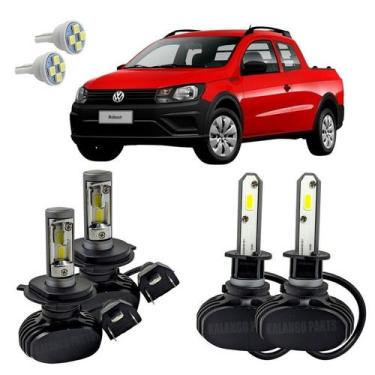 Imagem de Kit Ultra Led Farol Alto Baixo H4 Milha Saveiro 1982 A 2012 - Autovex