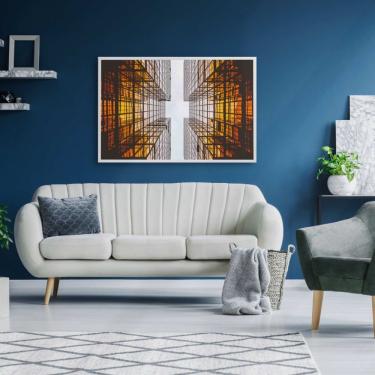 Imagem de Quadro Arquitetura Espelhos 60x40 Cm Adesivo Fotográfico