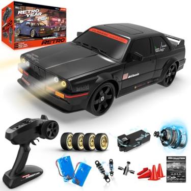 Imagem de 1/16 Fast RC Cars for Adults, RC Drift Car with ESP Gyro, 50KM/H High-Speed 4WD, Full Proportional Control, LED Light, 2 Rechargeable Batteries, RTR Drifting for Adults, Gift for Boys Kids and Girls