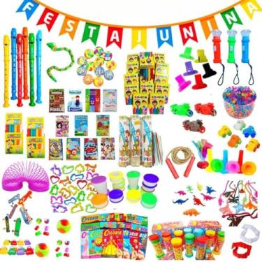 Imagem de Kit 20 Brinquedos Infantil p/Prenda Festa Junina Dia das Crianças Lembrancinha Infantil