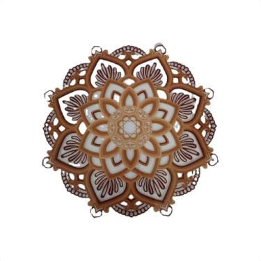 Imagem de Luminaria Led Enfeite Mandala 3d Flor De Lotus Multi Camadas