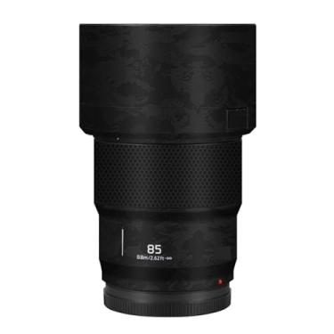 Imagem de Adesivo de câmera antiarranhões com tampa de lente 85 1.8 Película protetora decalque protetor corporal para Panasonic Lumix S 85 mm F1.8 S (Knight Black)
