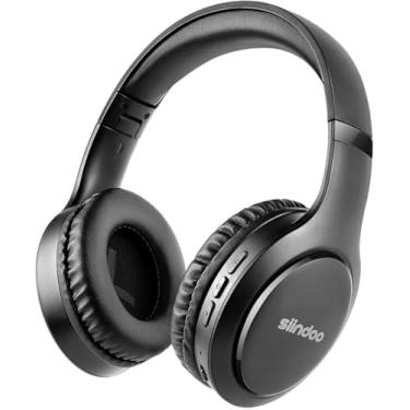 Imagem de Fone Bluetooth sem fios JH919 auscultadores estéreo dobráveis, Super Bass, Redução de Ruído, Microfone para Laptop, PC, TV (Preto)