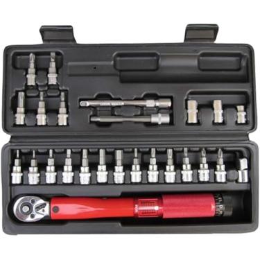 Imagem de Conjunto De Ferramentas De Bicicleta Torque Wrech 1/4 Ich Drive Kit De Bicicleta Para Bicicletas De Estrada E Moutai Com Soquetes Alle & Torx