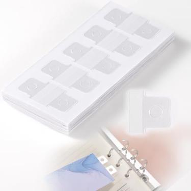 Imagem de YALOJE 150 peças de adesivos de conversor de folha de refil de fichário, adesivos de reforço de orifício transparente para papel perfurado, fichários autoadesivos para escritório, scrapbook