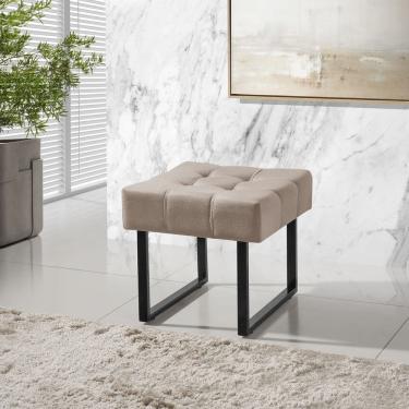 Imagem de Banqueta Pés de Ferro Sala Quarto Moderna Luxo
