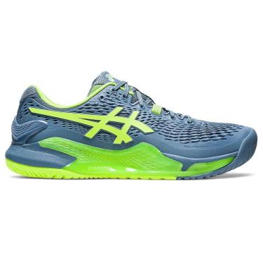 Imagem de Tênis Asics Gel Resolution 9 Masculino AllCourt - Cinza+Verde Limão