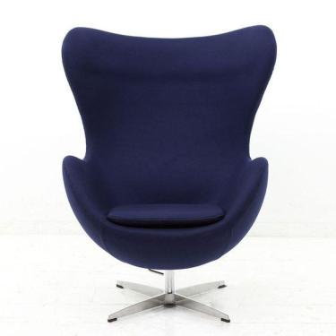 Imagem de Poltrona Egg Suede Branca