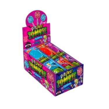 Imagem de Pirulito Neon Dip Loko Zumbi 10g - Danilla 30 Unidades