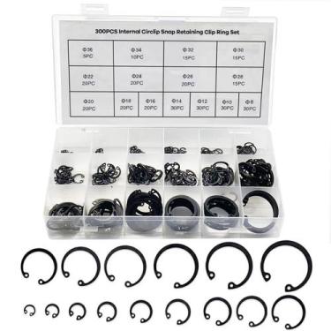Imagem de Conjunto de sortimento Boatsea, 300 unidades internas Circlip Snap Rin