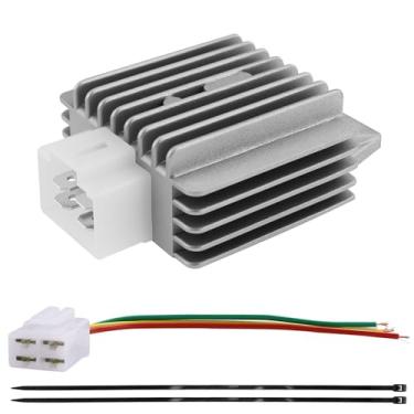 Imagem de PRO BAT Retificador regulador de tensão de onda completa de 12V 4 pinos para motor GY6 50cc 125cc 150cc scooter chinês quadriciclo ATV, prata
