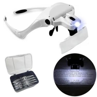Imagem de Lupa Cabeça Profissional Aumento Leitura Estética Eletrônica - Shop Mi