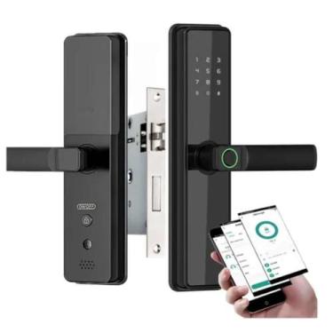 Imagem de Tranca Inteligente com Senha Numérica e Cartão RFID Entrega Rápida - A