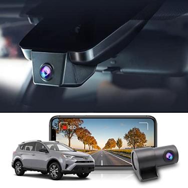 Imagem de Fitcamx Frontal 2K+Traseira 1080P Dash Cam Adequada para Toyota RAV4 2017 2018 (Part No #42080/42090), OEM Estilo, Dual HD Vídeo, WiFi & APP, Loop Gravação, G-Sensor, Fácil de Configurar, 64GB Cartão