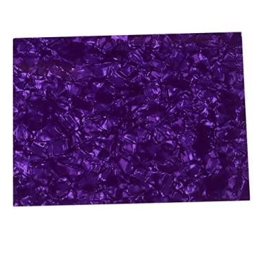 Imagem de Pickguard de guitarra PVC Cellulóide inquebrável Tampa da placa traseira Folha de placa para baixo para baixo guitarra acústico Bass Protetor de proteção Durável Acessório (Roxo)