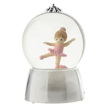 Imagem de ZZTWER Caixa musical Dreamy Starlight Floco de neve bola de cristal caixa de música, globo de neve com luzes coloridas para presentes de festa de Natal, decoração de Natal