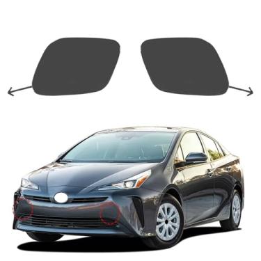 Imagem de CZShiYue Tampa do gancho de reboque do para-choque dianteiro do carro para Toyota Prius 2019 2020 2021 52128-47910 52127-47911 para-choque gancho de reboque tampa de olhal sem pintura Um par