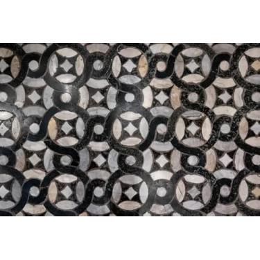 Imagem de Quadro Decorativo com Estampa Multicolored Marble Floor Ancient Catholic Battistero 30 x 30 Papel 3 unidades