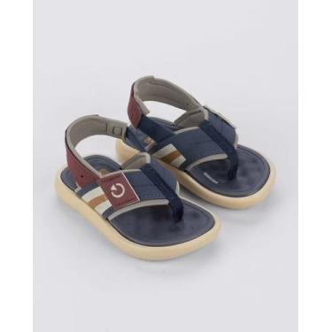 Imagem de Sandália Infantil De Dedo Cartago Mini Menino Com Solado Em EVA Macio 