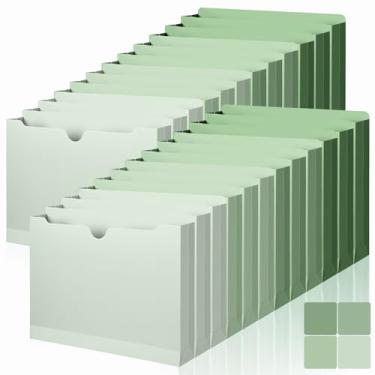 Imagem de AmazingSpark Pacote com 36 pastas expansíveis, pastas de arquivo expansíveis, tamanho carta tamanho A4 para escola, escritório, casa, 29 x 24 cm (verde gradiente)